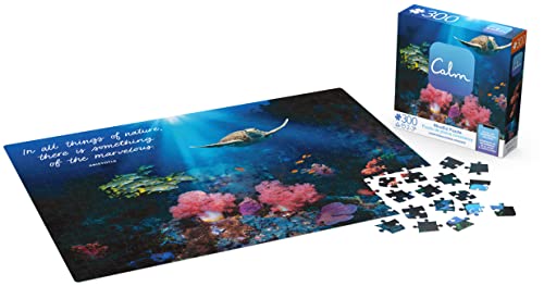 300-Piece Calm Jigsaw Puzzle for Relaxation, Stress Relief, and Mood Elevation, for Adults and Kids Ages 8 and up, Calm Coral