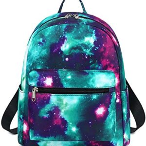 Bluboon Girls Mini Backpack Womens Small Backpack Purse Teens Cute Galaxy Travel Backpack Casual School Bookbag (Galaxy)