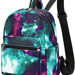 Bluboon Girls Mini Backpack Womens Small Backpack Purse Teens Cute Galaxy Travel Backpack Casual School Bookbag (Galaxy)