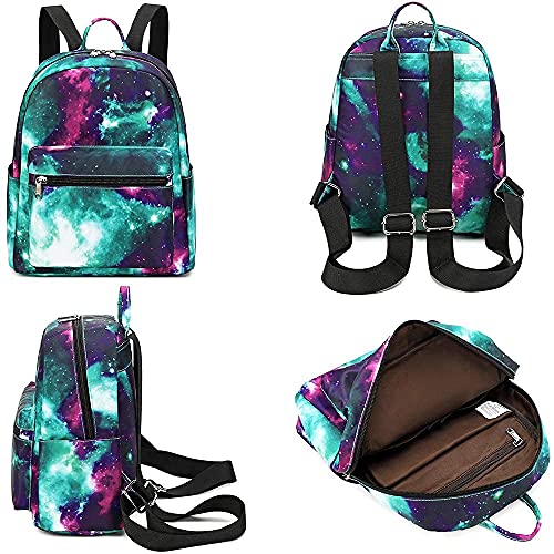 Bluboon Girls Mini Backpack Womens Small Backpack Purse Teens Cute Galaxy Travel Backpack Casual School Bookbag (Galaxy)