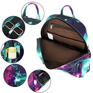 Bluboon Girls Mini Backpack Womens Small Backpack Purse Teens Cute Galaxy Travel Backpack Casual School Bookbag (Galaxy)