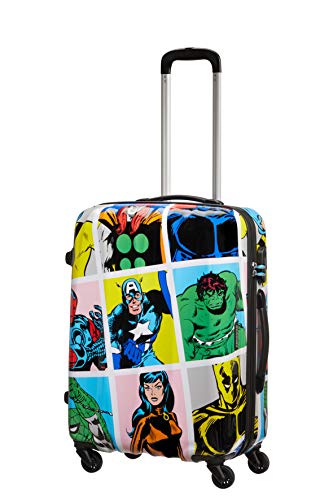 AMERICAN TOURISTER Unisex Adults’ Luggage Suitcase, Multicolored (Marvel Pop Art), M (65 cm-62.5 L)