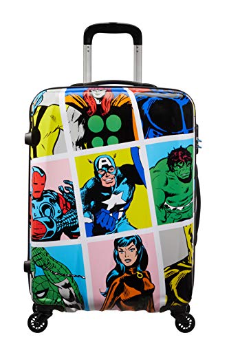 AMERICAN TOURISTER Unisex Adults’ Luggage Suitcase, Multicolored (Marvel Pop Art), M (65 cm-62.5 L)