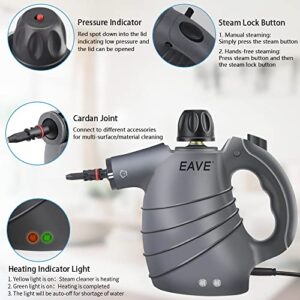 Handheld Steam Cleaner, Steamer for Cleaning, with Steam Lock Button for Hands-free Steaming, 12 in 1 Set Car Steamer for Furniture, Auto Detailing, Home, Kitchen, Bathroom, Upholstery