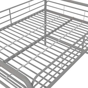DHP Jett Junior Full Metal Loft Bed, Silver