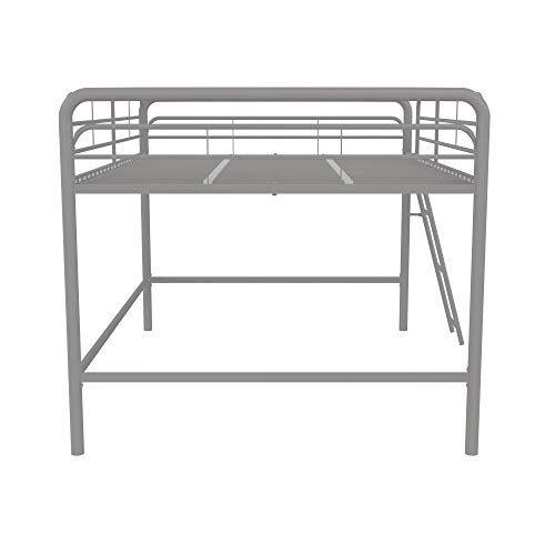 DHP Jett Junior Full Metal Loft Bed, Silver