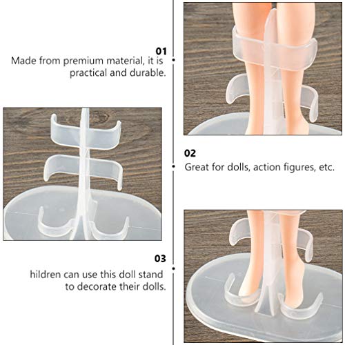 NUOBESTY 20PCS Doll Stands Display Holder Model Support Frame Prop Up Girl Action Figure Dolls Display Rack Dolls Accessories