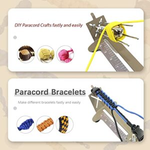 WILDAIR Paracord Bracelet Jig Kit with Knotters Tool Marlin Spike Paracord FID Set Lacing Needles/Fids for Paracord Work Paracord Tool Kit Adjustable Length 4" to 13" Paracord Jig Bracelet Maker