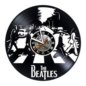 wall clock compatible with vinyl the beatles - vinyl record handmade - vintage - home decor -original gift idea for birthday anniversary christmas men women girls boys teens & everyone!