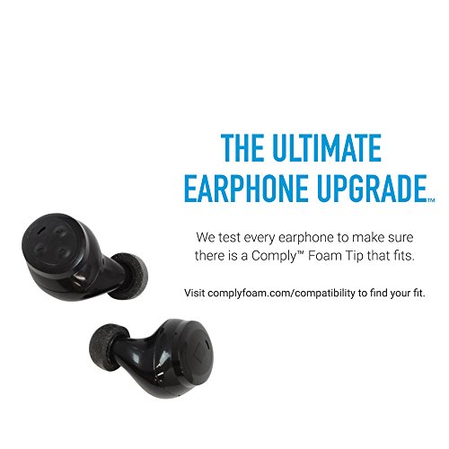 COMPLY TrueGrip Pro TW-200-A Replacement Earbud Tips Compatible with Anker Soundcore Liberty Air 1, 2, Life P2, Earfun Air Pro, Skullcandy Indy Sesh Sesh Evo Earphones, and More (Large, 3 Pairs),Black