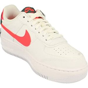 Nike Women's Basketball Shoes, White Dk Teal Green Solar Red White White, 8.5 US