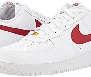 Nike Men's Basketball Shoe, White/White/Team Red, 12