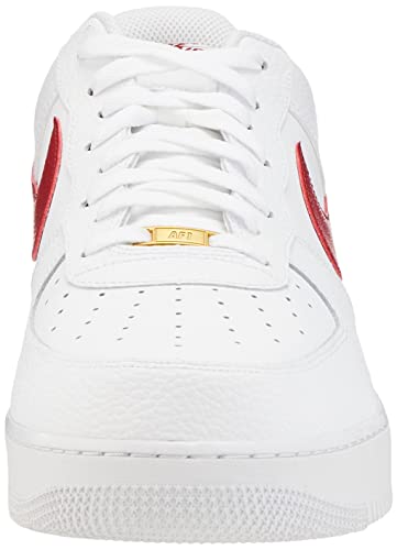 Nike Men's Basketball Shoe, White/White/Team Red, 12