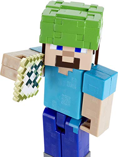 Minecraft Underwater Steve 3.25" scale Video Game Authentic Action Figure with Accessory and Craft-a-block