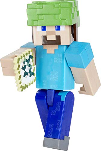 Minecraft Underwater Steve 3.25" scale Video Game Authentic Action Figure with Accessory and Craft-a-block