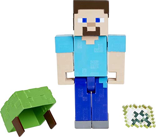 Minecraft Underwater Steve 3.25" scale Video Game Authentic Action Figure with Accessory and Craft-a-block