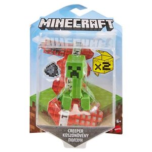 Mattel Minecraft Creeper 3.25" Scale Scale Video Game Authentic Action Figure with Accessory and Craft-a-Block