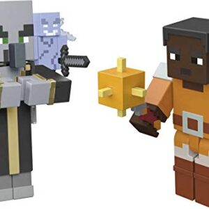 Minecraft Dungeons 3.25" Figures 2-Pk Battle Figures, Great for Playing, Trading, and Collecting, Action and Battle Toy for Boys and Girls Age 6 and Older