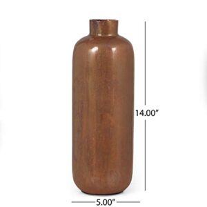 Christopher Knight Home Beckwith Decorative VASE, Burnt Copper