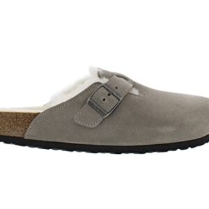 Birkenstock Men's Boston Shearling Sandals, Stone Coin/Natural, Grey, 11 Medium US