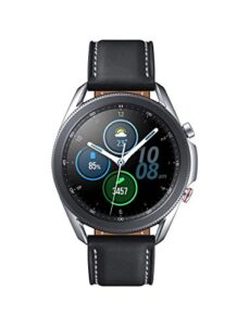 samsung galaxy watch3 watch 3 (gps, bluetooth, lte) smart watch with advanced health monitoring, fitness tracking, and long lasting battery (silver, 45mm) (renewed)