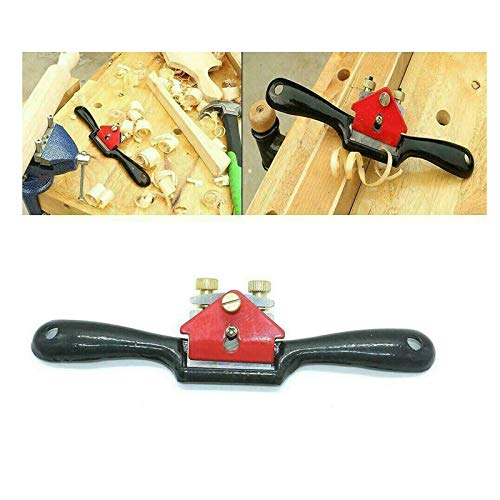 Block Planer+Adjustable SpokeShave Woodworking Set, Metal 45 Degree Manual Wood Planer Plane & Flat Base Metal Blade SpokeShave DIY Woodworking Craft Hand Tool