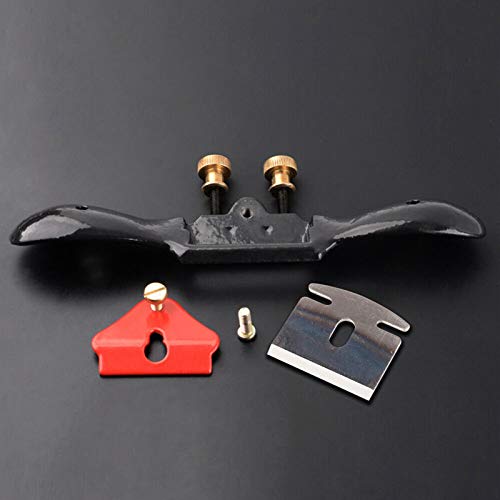 Block Planer+Adjustable SpokeShave Woodworking Set, Metal 45 Degree Manual Wood Planer Plane & Flat Base Metal Blade SpokeShave DIY Woodworking Craft Hand Tool