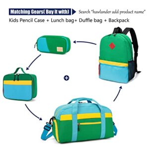 HawLander Little Kids Backpack for Boys Toddler School Bag Fits 3 to 6 years old, 15 inch, Green Blue