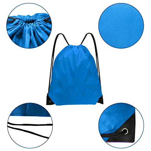 Grneric Drawstring Backpack Bulk 42 Pcs String Backpack Drawstring Bags Cinch Bag Sackpack for Men Women Gym 14 Colors