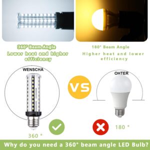 LED Corn Light Bulb 100W Equivalent 16W E26 LED Corn Light Bulb, Light Bulb 6000K Daylight, 1600 Lumen Super Bright T10 LED Bulb for Desk Lamp Pendant Lights Aquarium, Non-Dimmable, Pack of 4