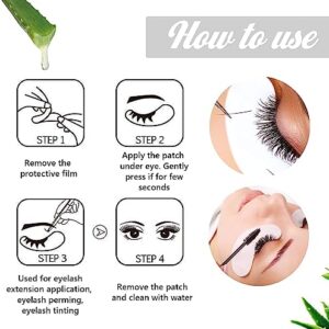 GreenLife 100 pairs 100% Naturel Eyelash Extension Under Eye Gel Pads patches kit Collagen with Aloe Vera Hydrogel Eye Patches set for Eyelash Extension Supplies Tools - 100 Pairs With Box