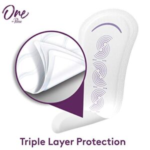 One by Poise Panty Liners (2-in-1 Period & Bladder Leakage Daily Liner), Long, Extra Coverage for Period Flow, Very Light Absorbency for Bladder Leaks, 150 Count (3 Pack of 50)