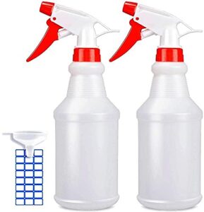 johnbee empty spray bottles (16oz/2pack) - adjustable spray bottles for cleaning solutions - no leak and clog - hdpe spray bottle for plants, pet, bleach spray, vinegar, bbq, and rubbing alcohol.