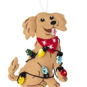 Bucilla, Christmas Dogs, Felt Applique Ornament Kit, Set of 6