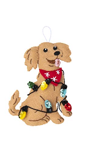 Bucilla, Christmas Dogs, Felt Applique Ornament Kit, Set of 6