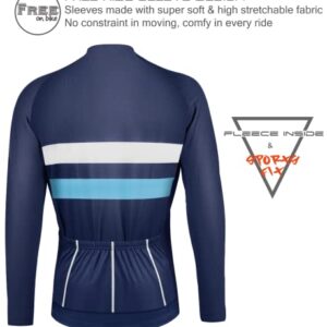 CEROTIPOLAR Standard Fit Cycling Bike Jerseys Fleeced, Fall Winter Long Sleeve Bicycle Jackets