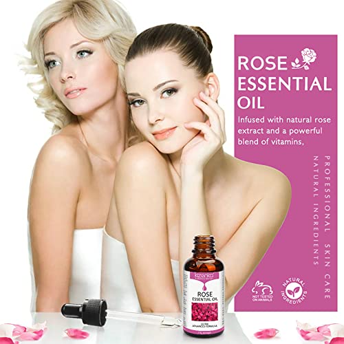 Rose Essential Oil, Face Rose Oil, Moisturizer Rose Oil, Anti Ageing & Anti Wrinkle Serum, Rose oil for Face, Skin Care - 30ml