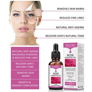 Rose Essential Oil, Face Rose Oil, Moisturizer Rose Oil, Anti Ageing & Anti Wrinkle Serum, Rose oil for Face, Skin Care - 30ml