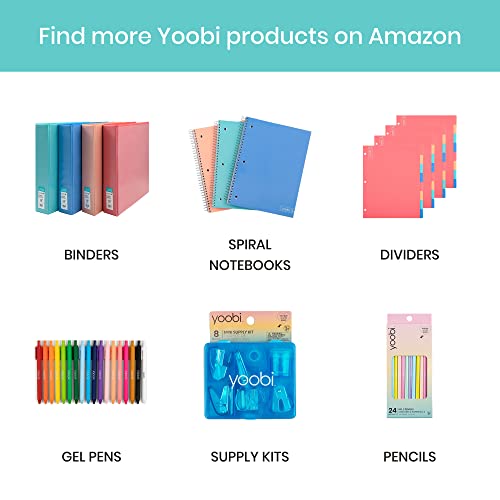 Yoobi Composition Notebook Set - 3 Pack of Composition Notebooks, 100 Sheets Each, Kids Notebooks College Ruled - Rainbow, Frenchie Polka Dot, Pando Unicorn Notebooks - 7.5" x 9.75", 3 Pack