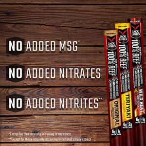 Jack Link's Beef Sticks - Includes (9) Original, (7) Teriyaki, (4) Wild Heat‚ Protein Snack, No Added MSG – 0.92 Oz. (20 Count)