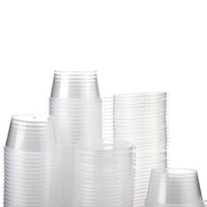 [2 oz. - 100 Sets]Disposable Plastic Portion Cups with Lids, Stackable Airtight Dressing Container to Go, Jello Shot Cups Souffle Cups Sauce Cups
