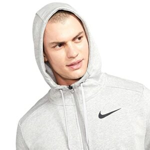 Nike Men Dri-FIT Full-Zip Training Hoodie (as1, alpha, xx_l, regular, regular, Dark Grey Heather/Black)