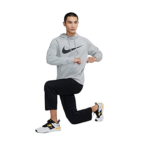 Nike Dri-FIT Men's Pullover Training Hoodie (X-Large, Dark Grey Heather/Black)