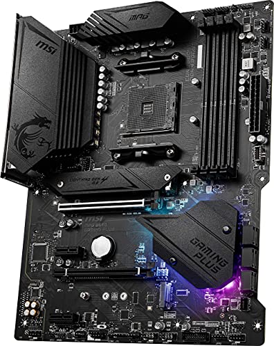 MSI MPG B550 Gaming Plus Computer Gaming Motherboard (AMD AM4, Ryzen 5000 & 3000 Series, DDR4, PCIe 4.0, SATA 6Gb/s, M.2, USB 3.2 Gen 2, HDMI/DP, ATX) AMD PC Motherboards (Renewed)