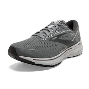 brooks ghost 14 sneakers for men offers soft fabric lining, plush tongue and collar, and l lace-up closure shoes grey/alloy/oyster 13 d - medium