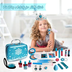 Sendida Kids Makeup Kit for Girls, Kids Play Real Washable Makeup Kit Cosmetics Toys Gift for Little Girls Toddlers Dress up Set, Birthday Gift Toys for 4-6 Years Girls