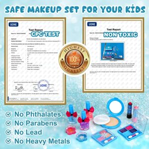 Sendida Kids Makeup Kit for Girls, Kids Play Real Washable Makeup Kit Cosmetics Toys Gift for Little Girls Toddlers Dress up Set, Birthday Gift Toys for 4-6 Years Girls