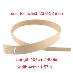 Ayliss Women Fashion Leather Belt for Jeans Jumpsuit Coat Dress Belt Faux Leather Waistband Tie Knot Waist Belt (Beige)