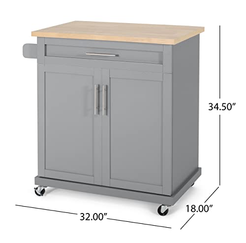 Christopher Knight Home Batavia Kitchen CART, Grey