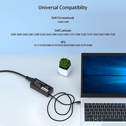 Replacement for DELL Laptop Charger; 65W USB C Fast Power Adapter for Dell Chromebook 3100 / Latitude 7420 5520 / XPS